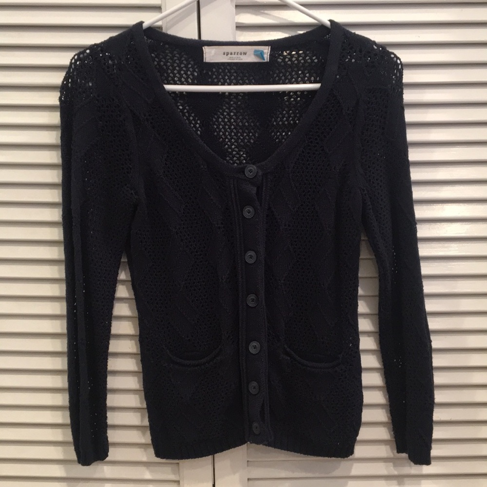 Anthropologie Sparrow Cutout Cardigan
